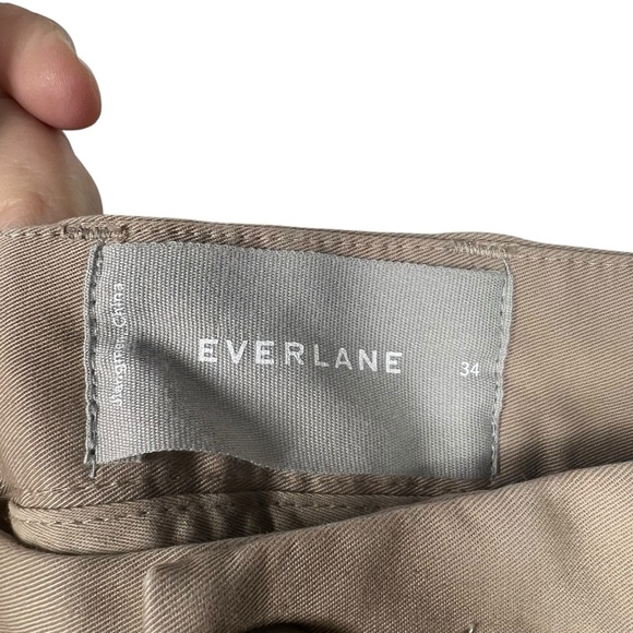 EVERLANE Tan Flat Front Chino Men's Shorts Size 34 - Picture 2 of 6
